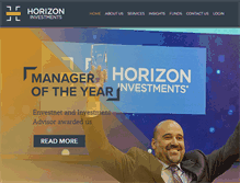Tablet Screenshot of horizoninvestments.com
